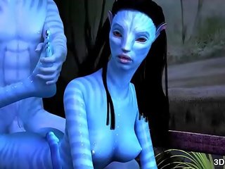 Avatar enchantress anaal geneukt door reusachtig blauw schacht