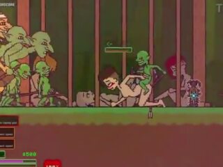 Captivity &vert; stage 3 &vert; naked female survivor fights her way through hujuwly goblins but fails and gets fucked hard swallowing liters of gutarmak &vert; hentaý oýun gameplay p3